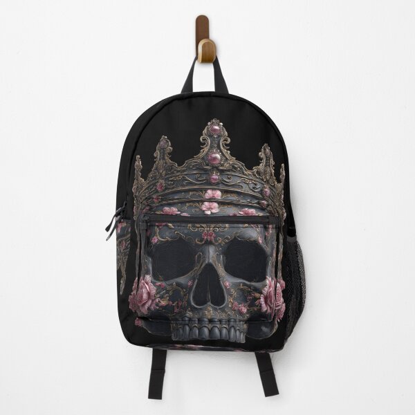 Item preview, Gothic Skull with Crown and Roses – Dark Fantasy Art designed and sold by FlatFashionista.