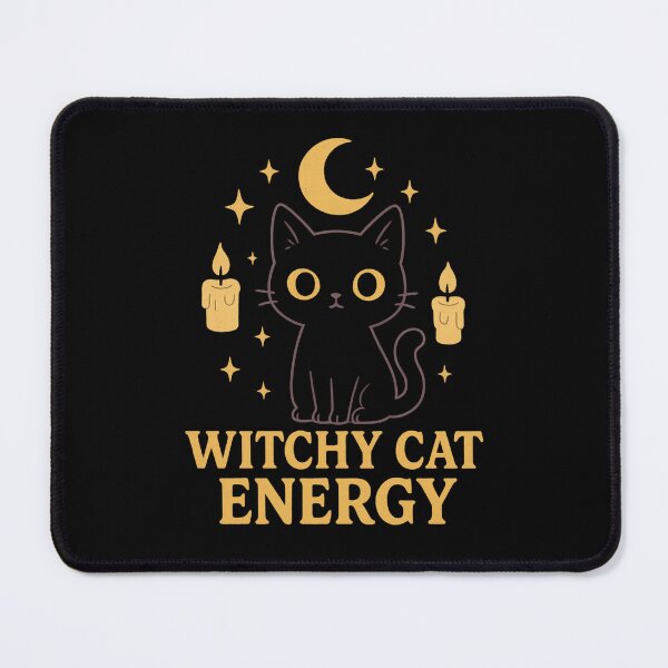 Item preview, Witchy Cat Energy | Cute Spooky Halloween Aesthetic designed and sold by Dragonfly-10.