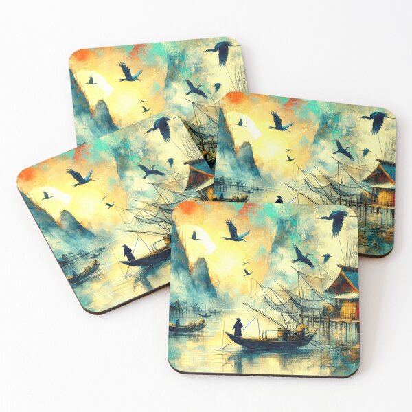 Item preview, Golden Rhapsody of a River Morning designed and sold by KRISS DEL - STUDIO.