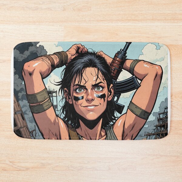 Item preview,  Post Apocalyptic warrior woman resting after battle designed and sold by Vintage Designs +.