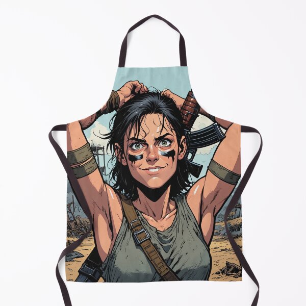 Item preview, Post Apocalyptic warrior woman resting after battle designed and sold by Vintage Designs +.