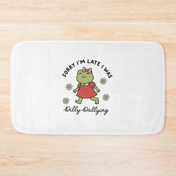 Item preview, sorry i am late, dilly dally, cute frog, funnyfits70, Humor, Funny, retro, vintages, funny quotes, animal humor, designed and sold by FunnyFits70.