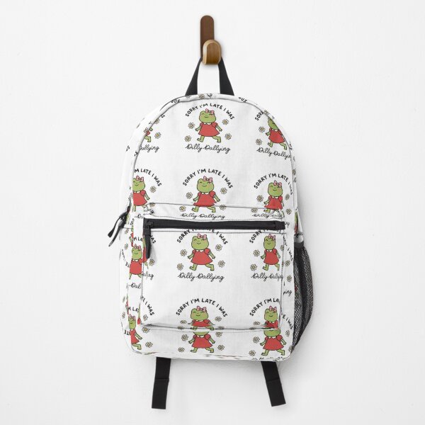 Item preview, sorry i am late, dilly dally, cute frog, funnyfits70, Humor, Funny, retro, vintages, funny quotes, animal humor, designed and sold by FunnyFits70.