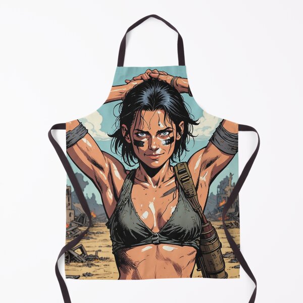 Item preview, Post Apocalyptic warrior woman resting after battle designed and sold by Vintage Designs +.
