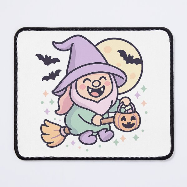 Item preview, Flying Witch Gnome T-Shirt – Broomstick & Full Moon designed and sold by PrintCreations9.