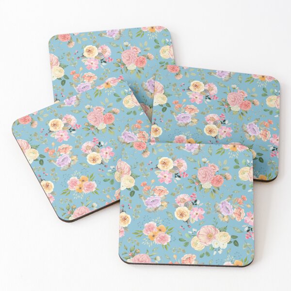 Item preview, Summer Boho Floral on Blue designed and sold by KSimpson838.