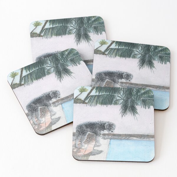 Item preview, Dog at the pool in Portugal designed and sold by bregtjeschildert.