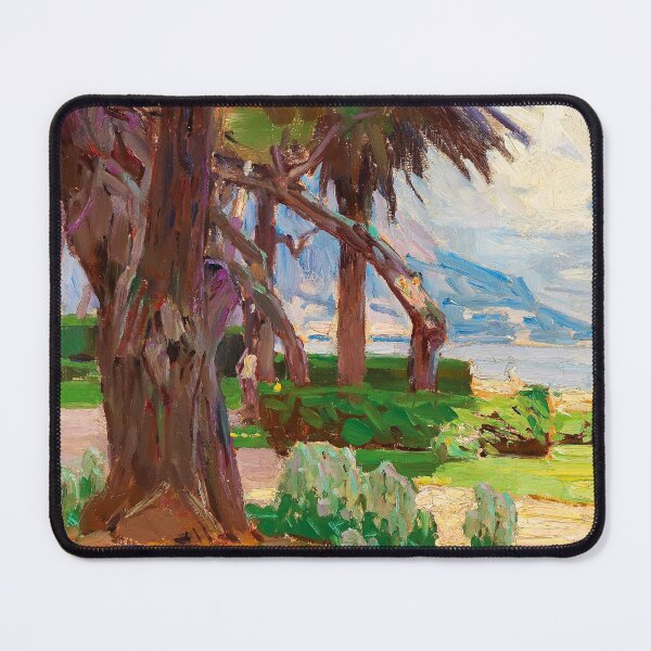 Item preview, At the Cote d’Azur, coastal French Riviera seascape painting by Carl Moll designed and sold by Jéanpaul Ferro.