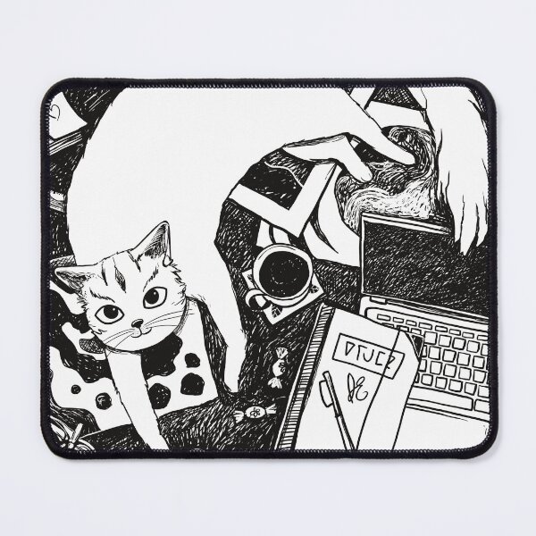 Item preview, Cat on the desk designed and sold by IkuzoArt.
