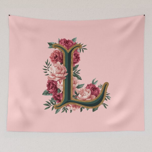 Item preview, Elegant Floral Monogram Letter L – Botanical Peony & Rose Initial Art | Personalized Gift, Feminine Nature Design designed and sold by AmenAlways.
