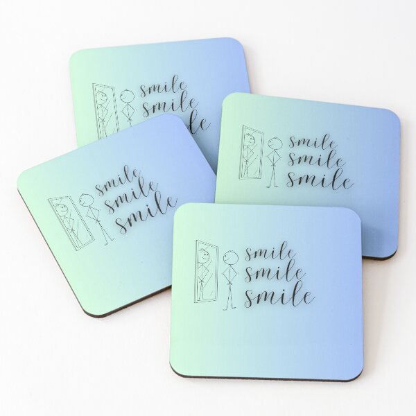 Item preview, Smile Smile Smile – Cute Motivational Mirror Design designed and sold by KomoFrames.