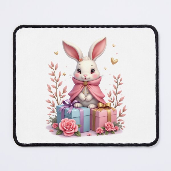 Item preview, Hoppy Holidays Honeybun – Whimsical Bunny with Gifts designed and sold by LaLi-Designs.