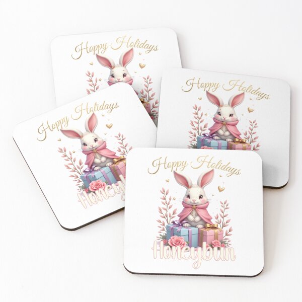 Item preview, Hoppy Holidays Honeybun – Whimsical Bunny with Gifts designed and sold by LaLi-Designs.