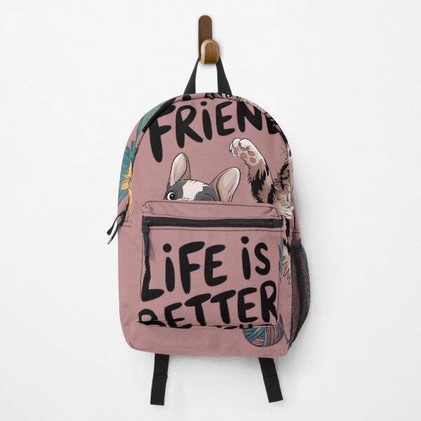 Item preview, Life is Better with Friends - Dog, Cat, and Parrot Besties! designed and sold by HilalaC.