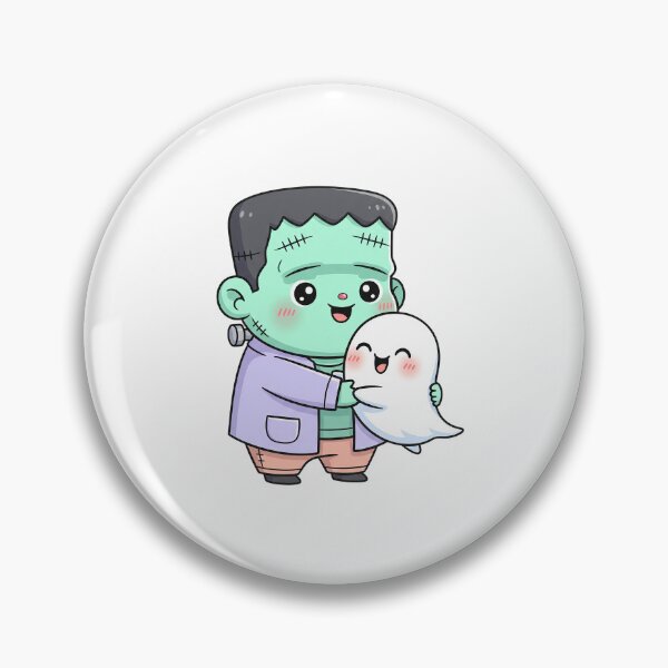 Item preview, Cute Kawaii Frankenstein and Ghost Best Friends designed and sold by istoriadesign.