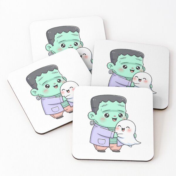Item preview, Cute Kawaii Frankenstein and Ghost Best Friends designed and sold by istoriadesign.