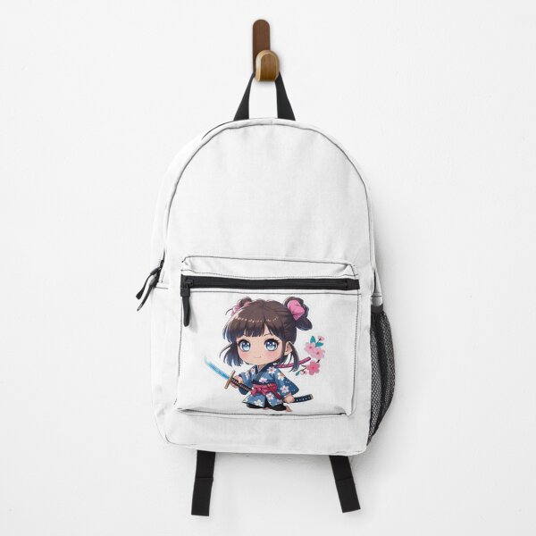 Item preview, Cute Chibi Samurai Girl Sticker – Anime Style designed and sold by NexaSpire.