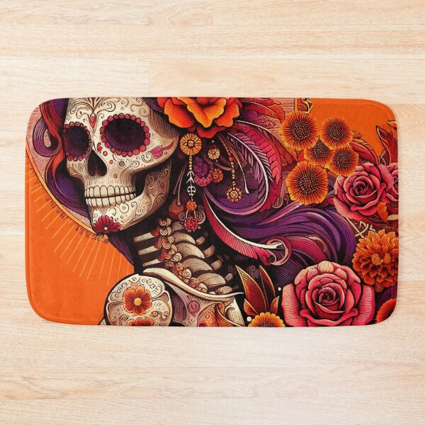 Item preview, Catrina Skull - Vibrant Day of the Dead Art designed and sold by  Ojo de Lilith.