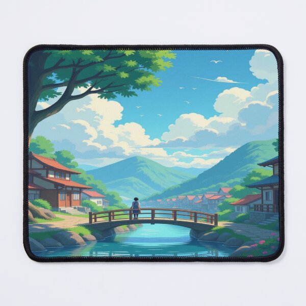 Item preview, Whispering Hills – peaceful village idyll meets digital painting & modern wall art designed and sold by FotoworldEdel.