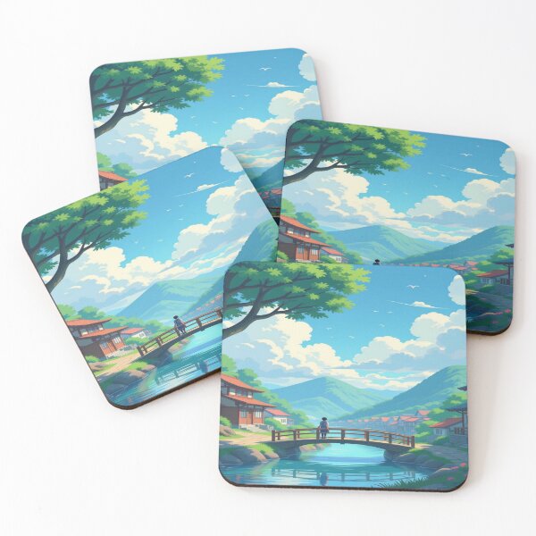 Item preview, Whispering Hills – peaceful village idyll meets digital painting & modern wall art designed and sold by FotoworldEdel.
