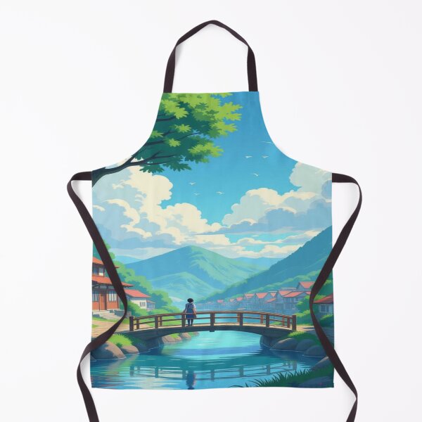 Item preview, Whispering Hills – peaceful village idyll meets digital painting & modern wall art designed and sold by FotoworldEdel.