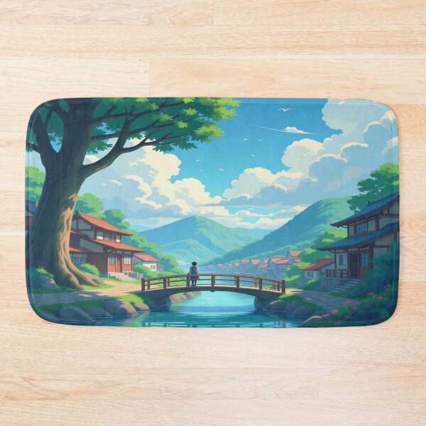 Item preview, Whispering Hills – peaceful village idyll meets digital painting & modern wall art designed and sold by FotoworldEdel.