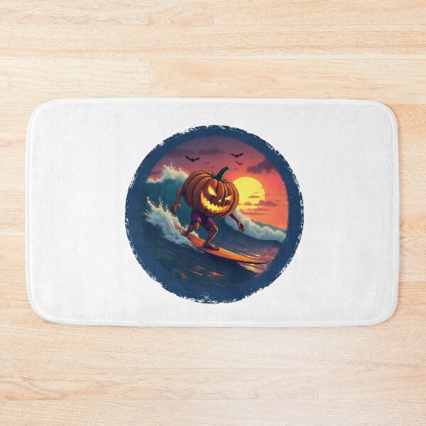 Item preview, Halloween Pumpkin Surfing Art - Spooky Surf Skate Pumpkin designed and sold by sharifex.