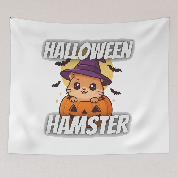 Item preview, Cute Halloween Hamster in Pumpkin designed and sold by  Moodmelt Studio .