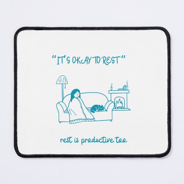 Item preview, It’s okay to rest - cozy mental health illüstration designed and sold by ZEYCAT.