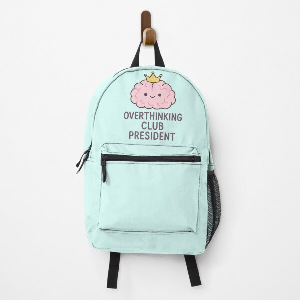 Item preview, Overthinking Club President | Funny Mental Health Quote Cute Brain Design designed and sold by Dragonfly-10.