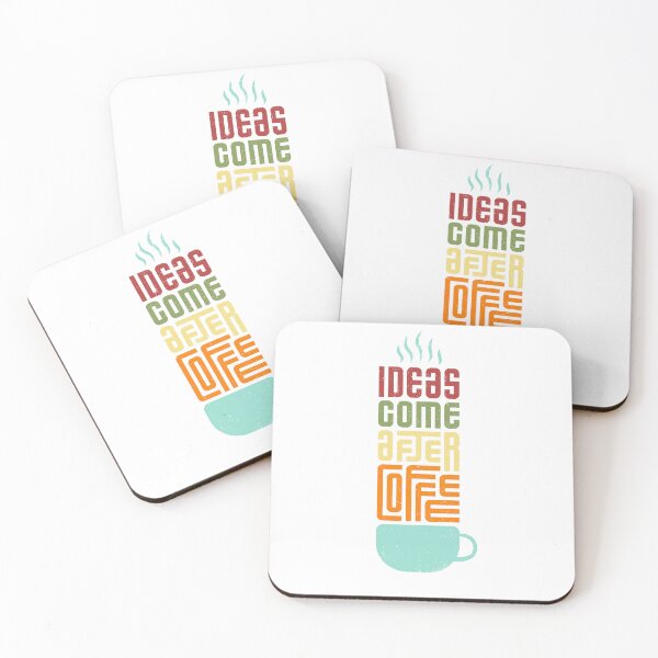Item preview, IDEAS COME AFTER COFFEE RETRO DESIGN designed and sold by Frame and Flames.