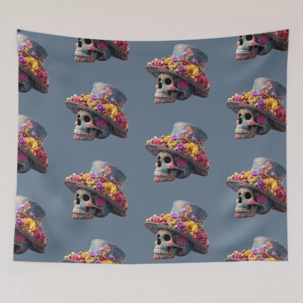 Item preview, Male Sugar Skull with Hat designed and sold by FlatFashionista.