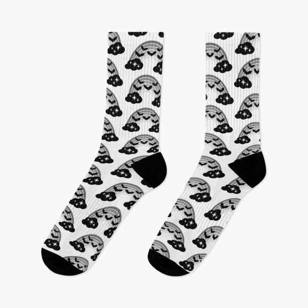 Item preview, Monochrome Halloween Rainbow with bats designed and sold by GlitterArtySVG.