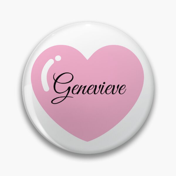 Item preview, Genevieve name with Pink Heart  designed and sold by Artbymonika.