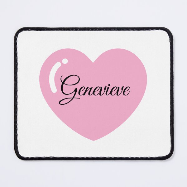 Item preview, Genevieve name with Pink Heart designed and sold by Artbymonika.