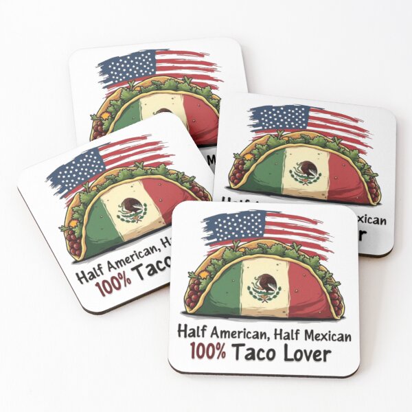 Item preview, Half Mexican Half American Taco Flag T-Shirt – Funny Cultural Pride Tee designed and sold by OhSoCute,Lily.