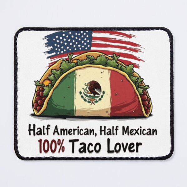 Item preview, Half Mexican Half American Taco Flag T-Shirt – Funny Cultural Pride Tee designed and sold by OhSoCute,Lily.