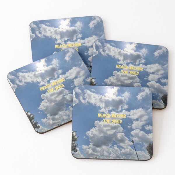 Item preview, Reach Beyond the Skies Cloudy inspirational quote designed and sold by EmotionCapture.