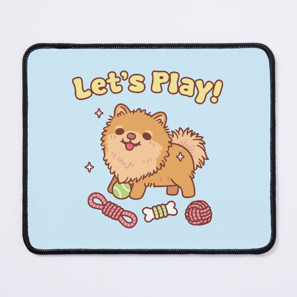 Item preview, Cute Pomeranian Pup With Toys Lets Play Funny designed and sold by rustydoodle.