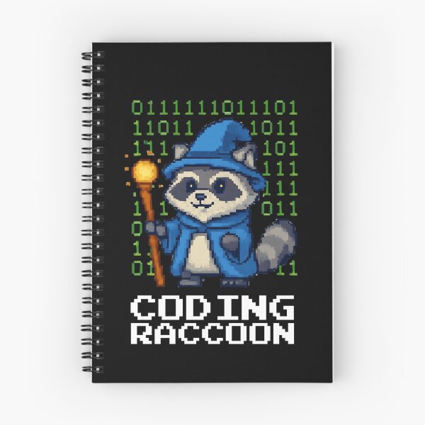 Item preview, Coding Raccoon Wizard Pixel Fantasy Coder designed and sold by vaxiek.