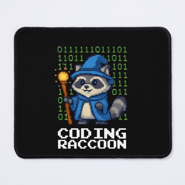 Item preview, Coding Raccoon Wizard Pixel Fantasy Coder designed and sold by vaxiek.