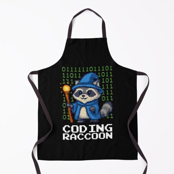 Item preview, Coding Raccoon Wizard Pixel Fantasy Coder designed and sold by vaxiek.