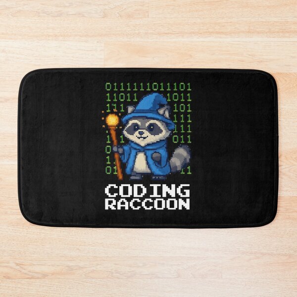 Item preview, Coding Raccoon Wizard Pixel Fantasy Coder designed and sold by vaxiek.