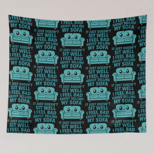 Item preview, Funny Sofa Pun – Doesn’t Sit Well Couch Joke designed and sold by TeeTimeTreasure.