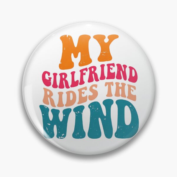 Item preview, My Girlfriend Rides the Wind – Retro Vintage Typography Kitesurfing T-Shirt Design designed and sold by DscapeDesigns.