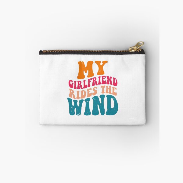 Item preview, My Girlfriend Rides the Wind – Retro Vintage Typography Kitesurfing T-Shirt Design designed and sold by DscapeDesigns.