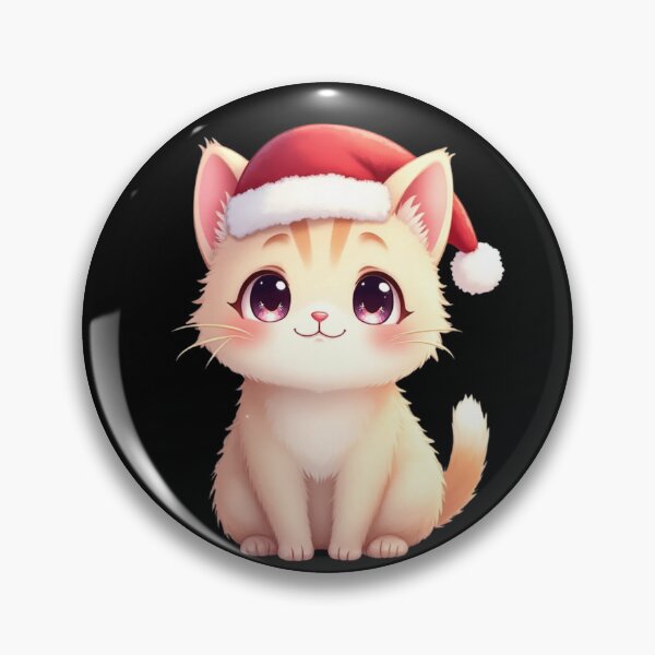 Artikelvorschau, Entzückende Kawaii-Katze mit Weihnachtsmütze – süße Weihnachtskatze entworfen und verkauft von SEBRYS.