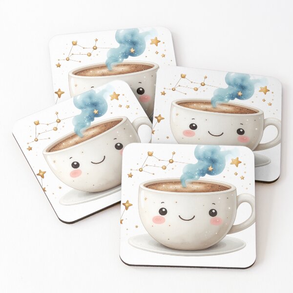 Item preview, Kawaii Coffee Cup with Zodiac Constellations designed and sold by Nuvra Clothing.