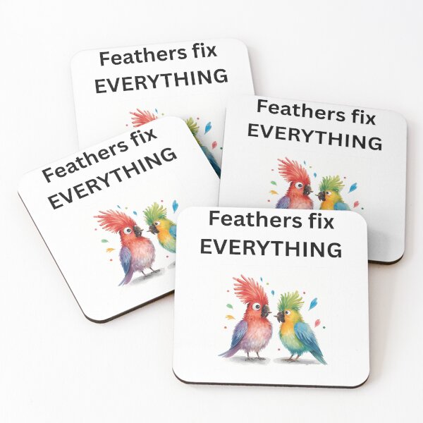 Item preview, Feathers fix EVERYTHING designed and sold by BudgieVibes.