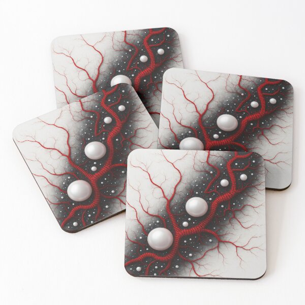 Item preview, Crimson Veins and Pearls designed and sold by Kaleidoscope Print.
